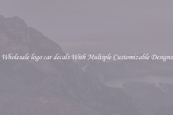 Wholesale logo car decals With Multiple Customizable Designs