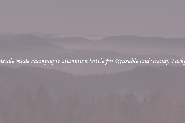 Wholesale made champagne aluminum bottle for Reusable and Trendy Packaging