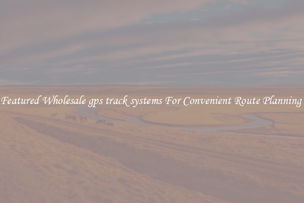 Featured Wholesale gps track systems For Convenient Route Planning 