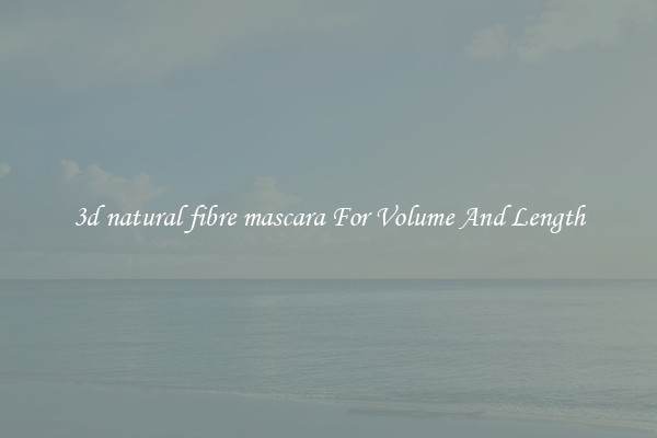 3d natural fibre mascara For Volume And Length