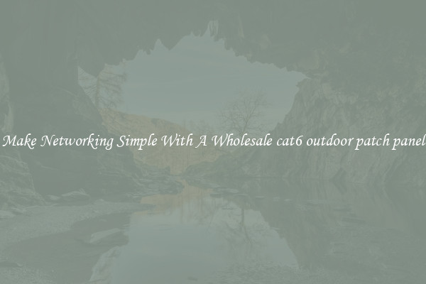 Make Networking Simple With A Wholesale cat6 outdoor patch panel