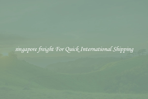 singapore freight For Quick International Shipping