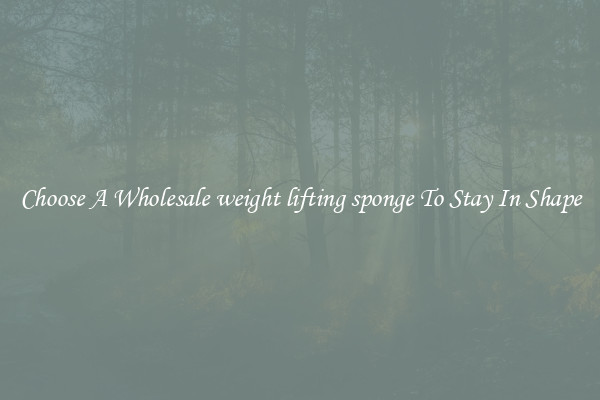 Choose A Wholesale weight lifting sponge To Stay In Shape