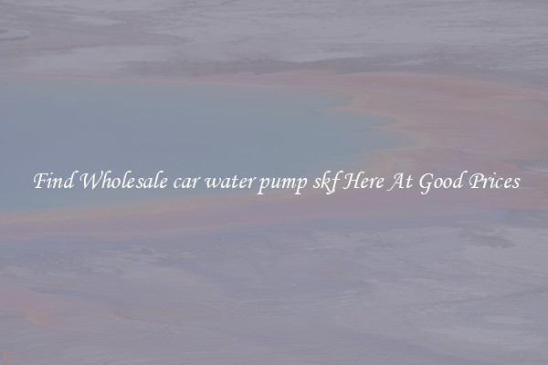 Find Wholesale car water pump skf Here At Good Prices